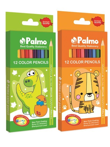 مداد رنگی 12 مقوایی